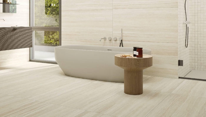 Gạch vân gỗ 60x60 lát sàn nhà tắm