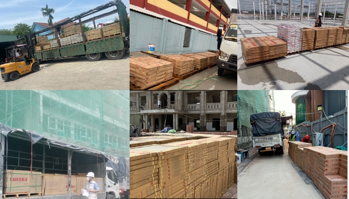 Gạch Hải Minh – Nhà Phân Phối Top 1 Gạch Taicera tại TP.HCM 30 Nhân viên giao hàng đến công trình.