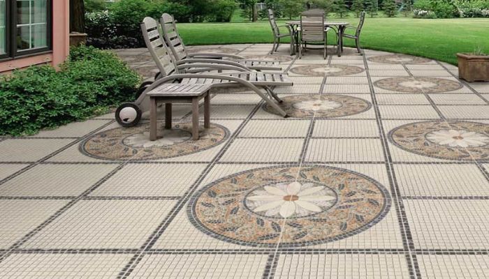 Bộ sưu tập gạch mosaic lát nên sân vườn