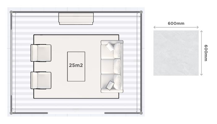 Cách tính m2 gạch lát nền 60x60