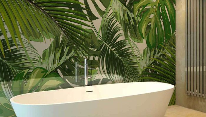 Gạch ốp tường nhà tắm lấy cảm hứng từ thiên nhiên