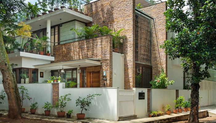 Ứng dụng vào ốp tường mặt tiền của ngôi nhà