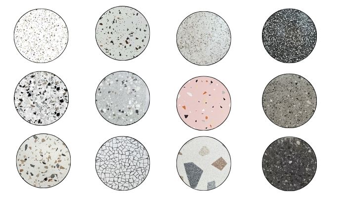 Một số mẫu gạch ốp tường Terrazzo