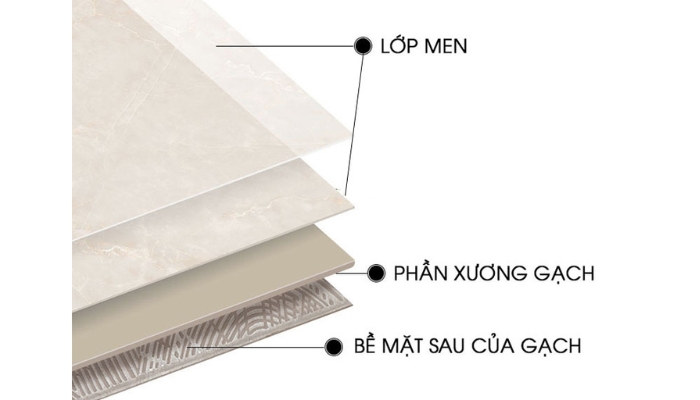 Cấu tạo của 1 viên gạch men