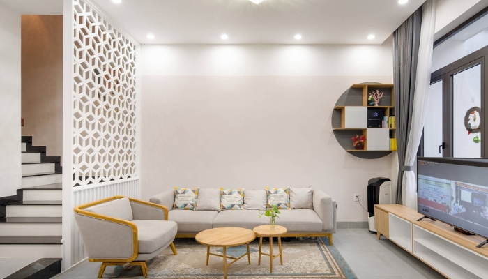 Sử dụng làm vách ngăn trong nhà, tạo sự phân tách nhẹ nhàng mà vẫn đảm bảo độ thoáng và ánh sáng cho không gian