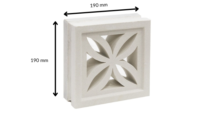 Kích thước viên gạch bông gió 200x200