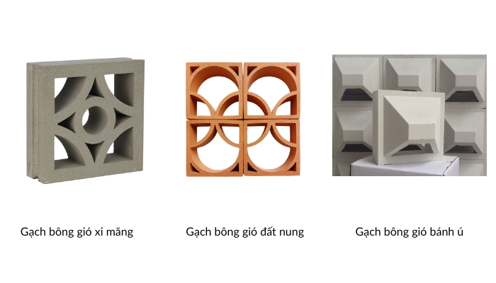 Phân loại gạch bông gió phổ biến trên thị trường