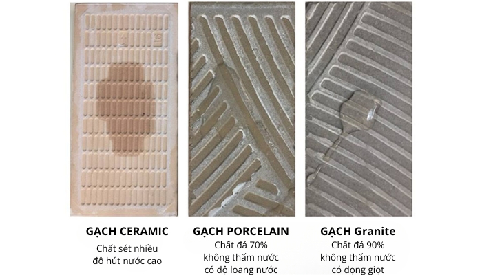 Phân biệt xương gạch hay còn gọi là chất liệu gạch men