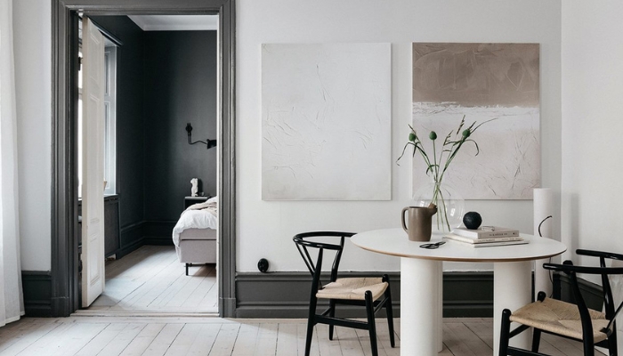 Gạch ốp chân tường phong cách Japandi