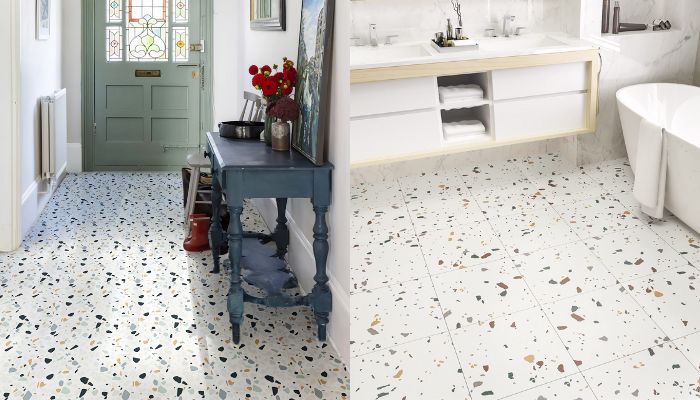 Gạch Terrazzo - Giải Pháp Tối Ưu Chi Phí Và Bền Vững Cho Không Gian Sống Của Bạn 2 Gạch terrazzo thiết kế trẻ trung, hiện đại, làm sáng không gian của gia chủ