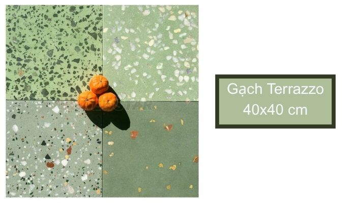 Gạch Terrazzo - Giải Pháp Tối Ưu Chi Phí Và Bền Vững Cho Không Gian Sống Của Bạn 9 Gạch terrazzo với kích thước 40x40 cm