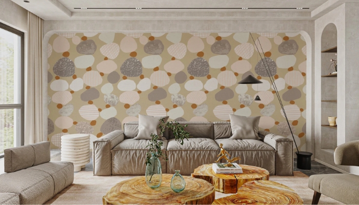 Ốp tường sau sofa – Tạo điểm nhấn nghệ thuật