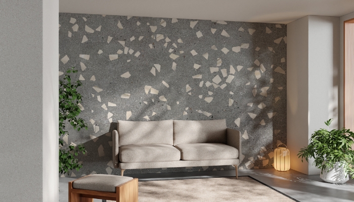 Gạch terrazzo không chỉ là sàn hay tường, mà còn là một phần của “statement” thị giác