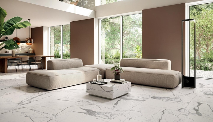 Gạch 80x80: Bảng Giá Mới Nhất, Mẫu Đẹp Và Kinh Nghiệm Chọn Gạch 2025 19 Gạch 80x80 vân đá marble ứng dụng vào các công trình biệt thự