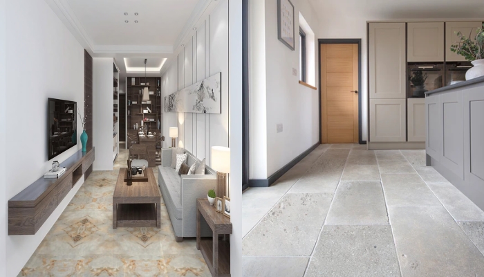 Diện tích càng lớn thì có thể chọn gạch khổ càng lớn