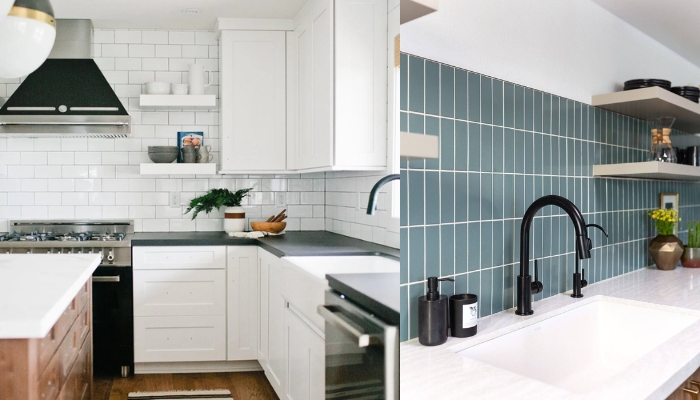 Khu vực bếp sẽ ưu tiên gạch bề mặt matt (lỳ) hoặc nhám nhẹ để dễ lau chùi và chống bám dầu mỡ