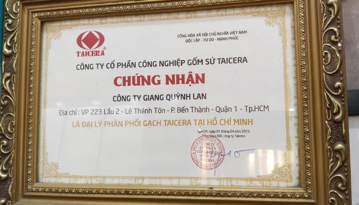 ​​​​​​​Nhà phân phối gạch Taicera uy tín TPHCM